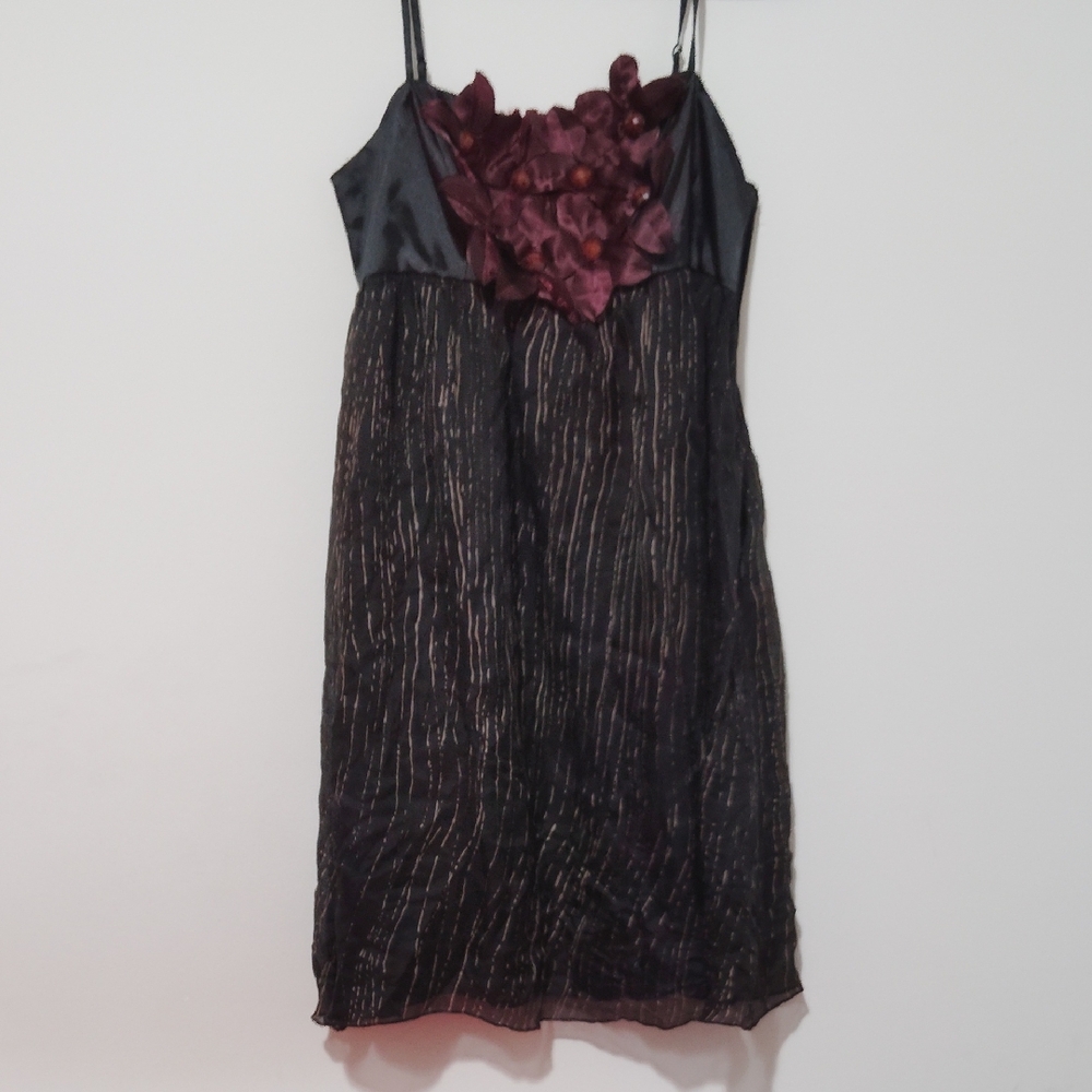 Red and Black Spaghetti Strap Babydoll Mini Dress